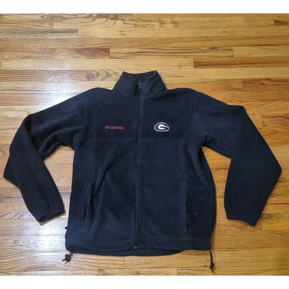 Columbia Georgia Bulldogs Full-Zip Fleece Jacket Mens M "G" Logo Dawgs NCAA